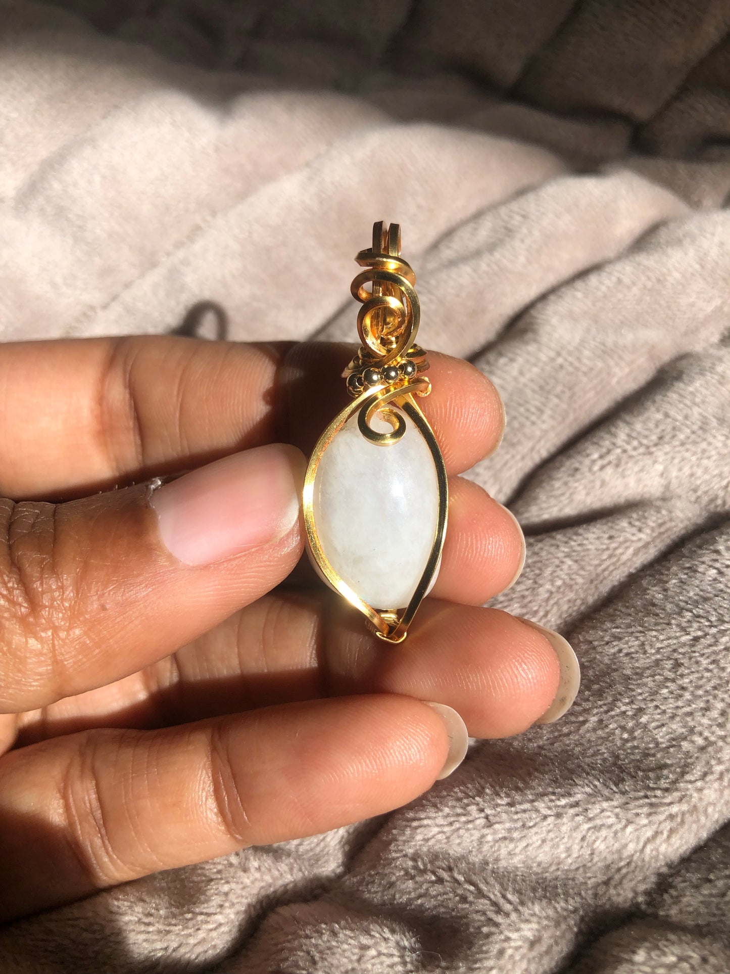 Rainbow Moonstone Necklace