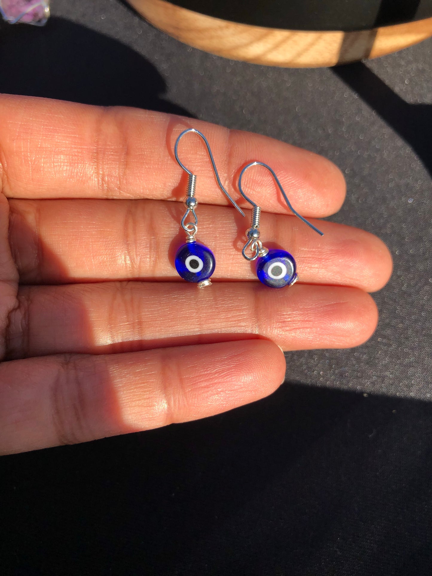 Evil eye earrings