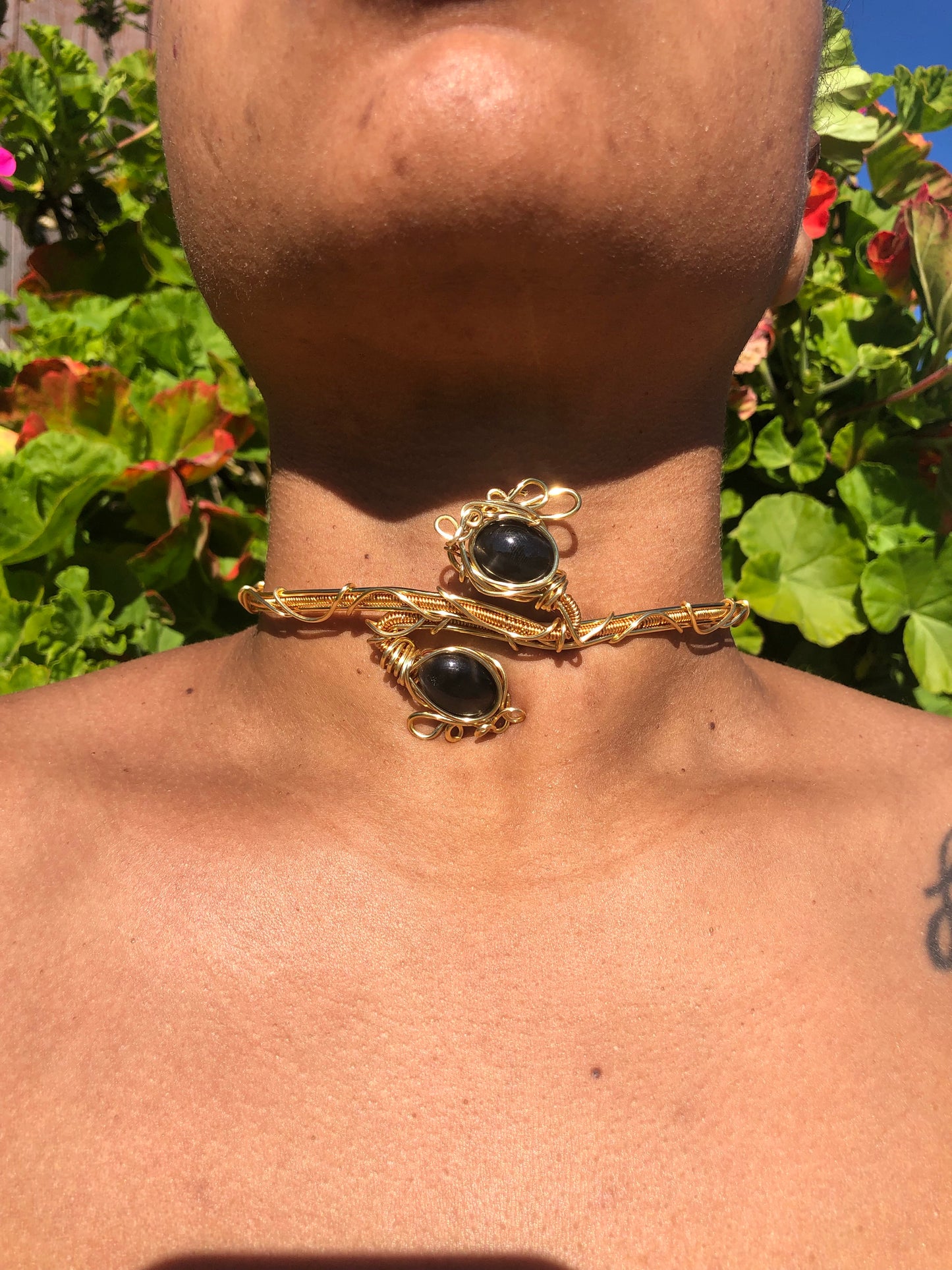 Black Moonstone Choker
