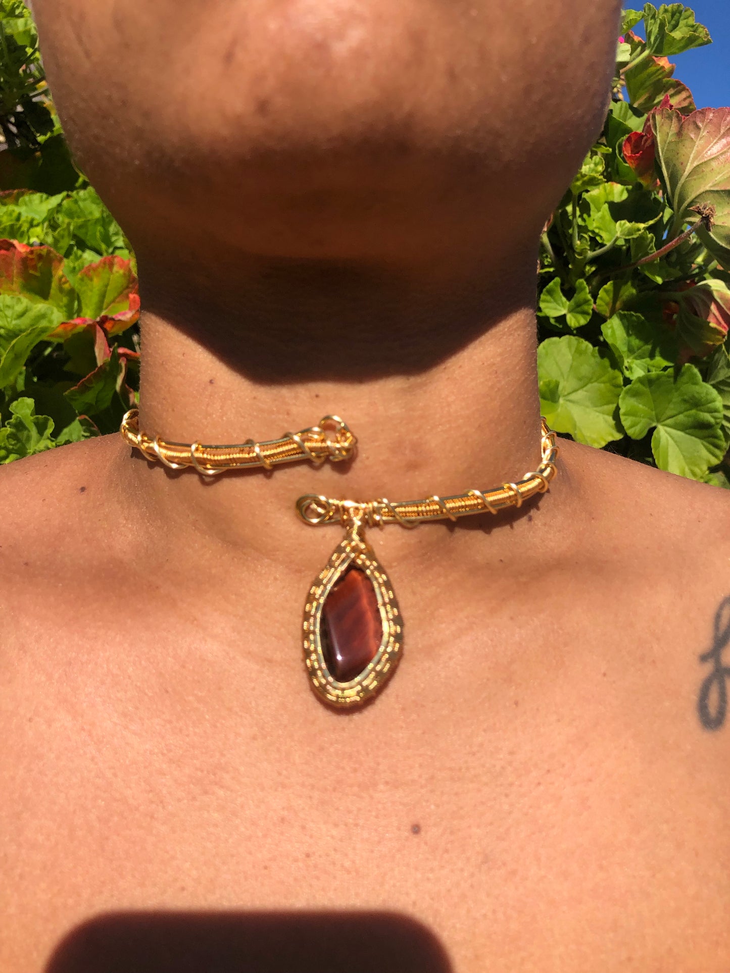 Red Tigers Eye Choker