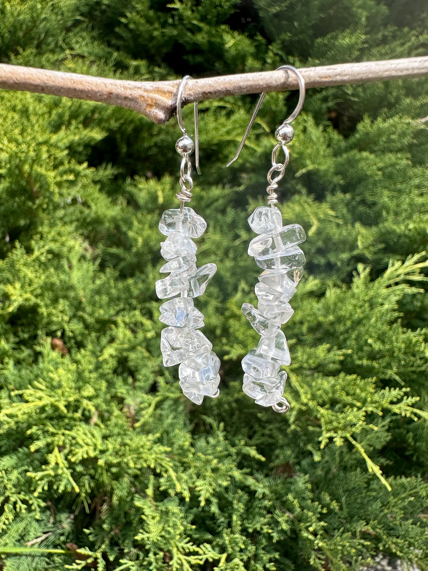 Crystal chip earrings