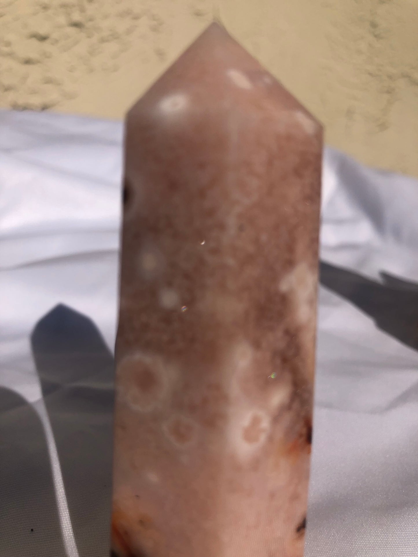 Flower Agate Pink Amethyst Carnelian Tower