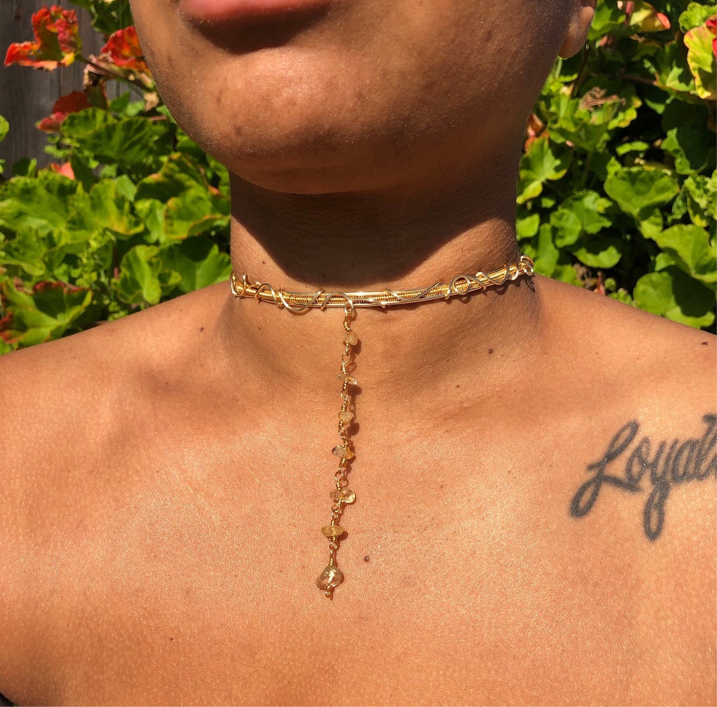 Citrine Drop Choker