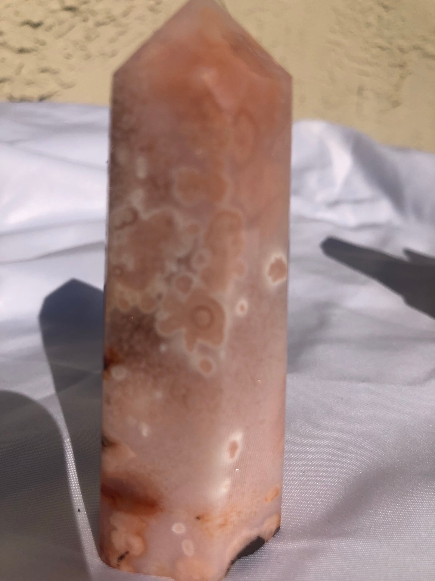 Flower Agate Pink Amethyst Carnelian Tower