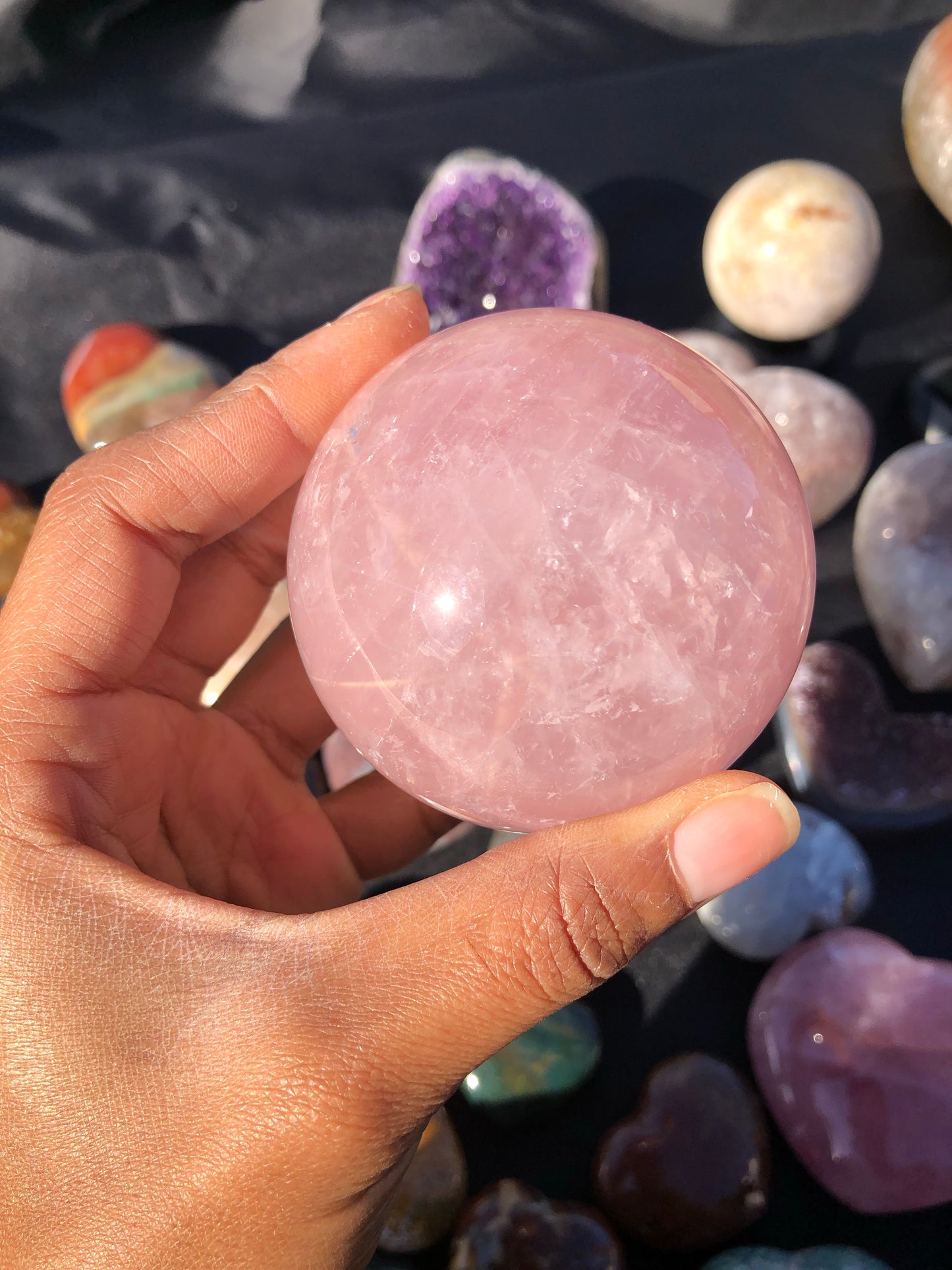 Star Rose Quartz Sphere