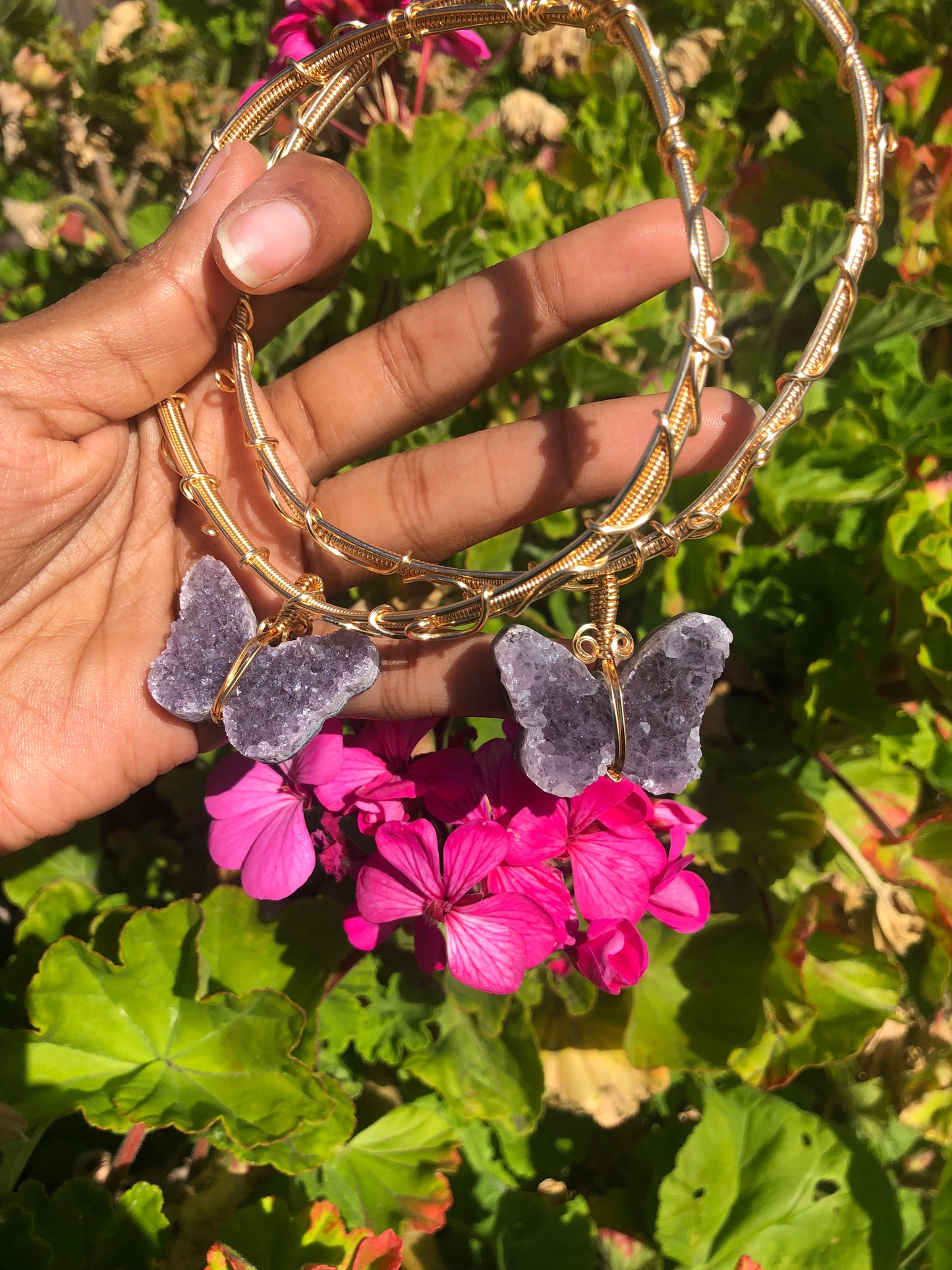 Amethyst Butterfly Choker