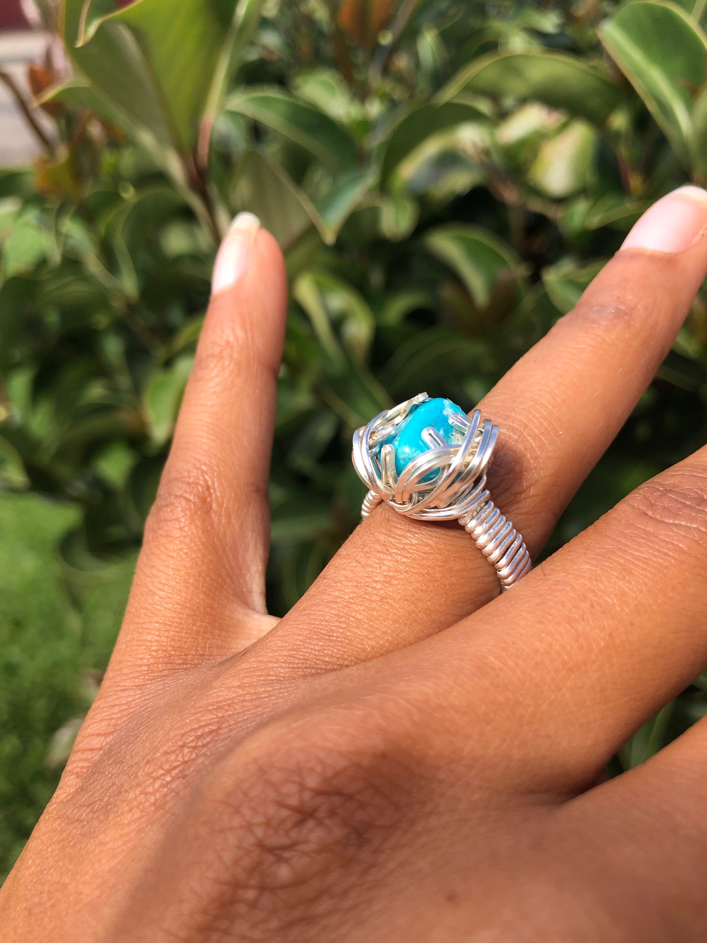 Turquoise Lotus Ring