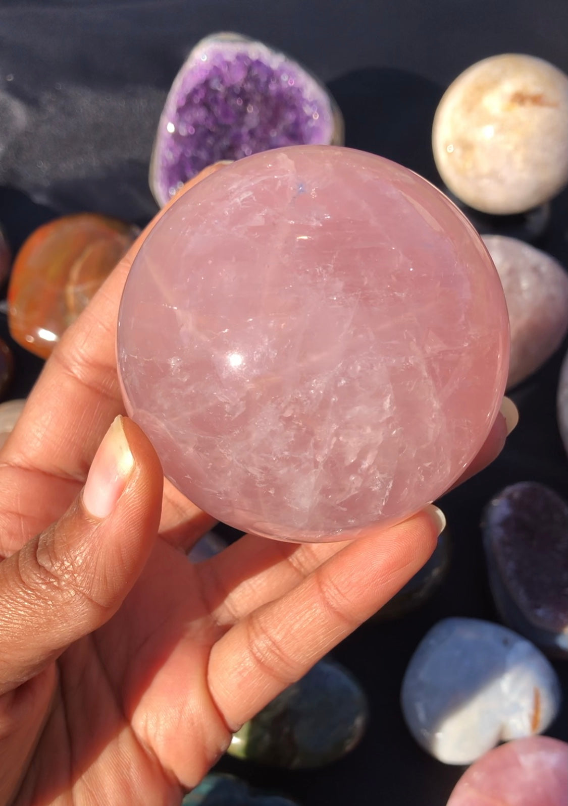 Star Rose Quartz Sphere
