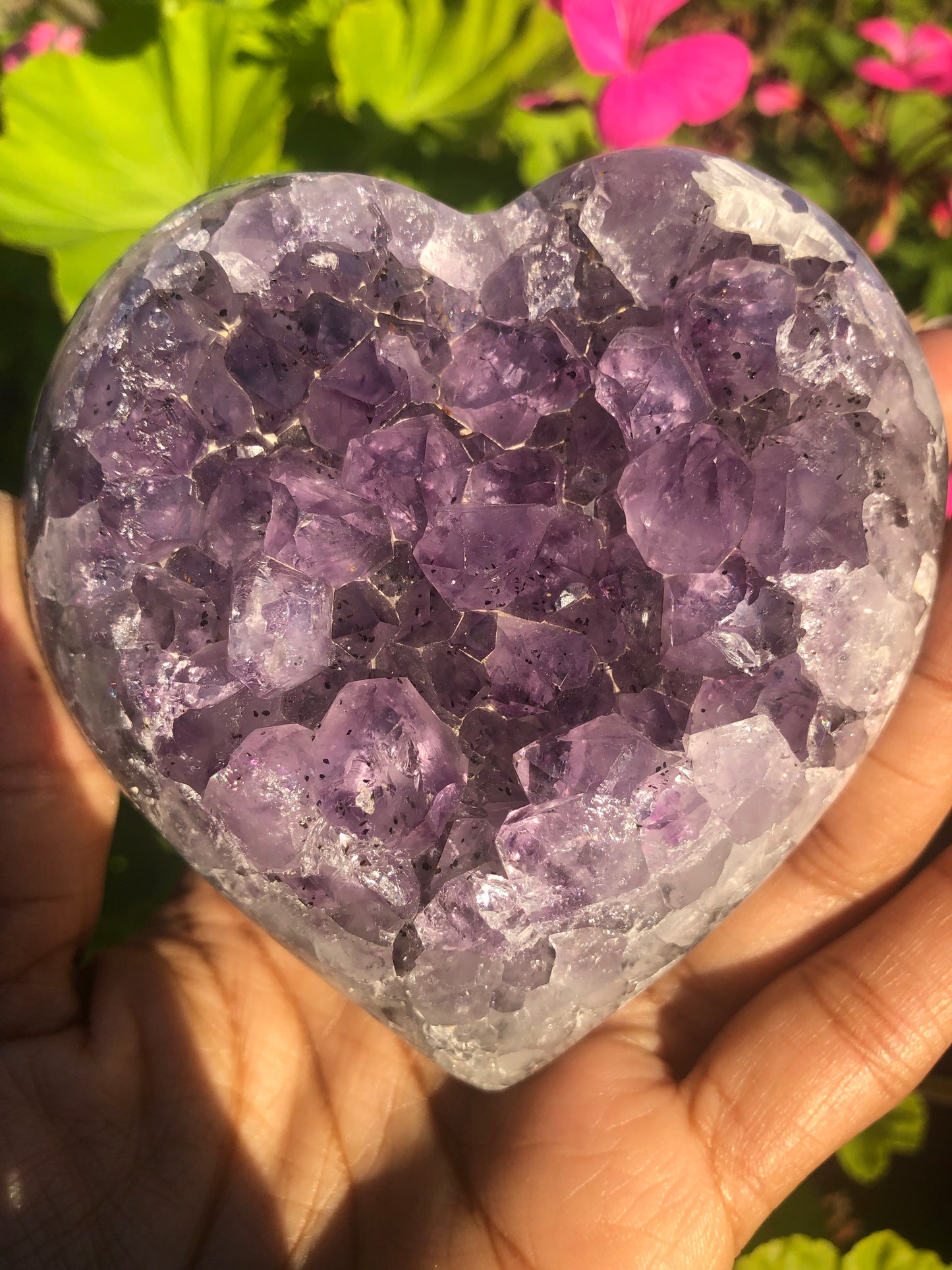 Amethyst Druzy Heart