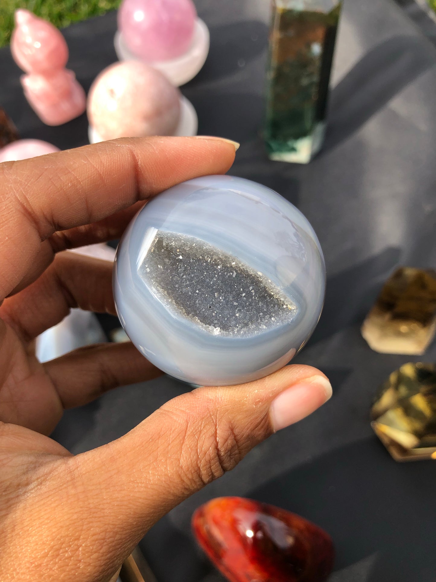 Agate Druzy Sphere