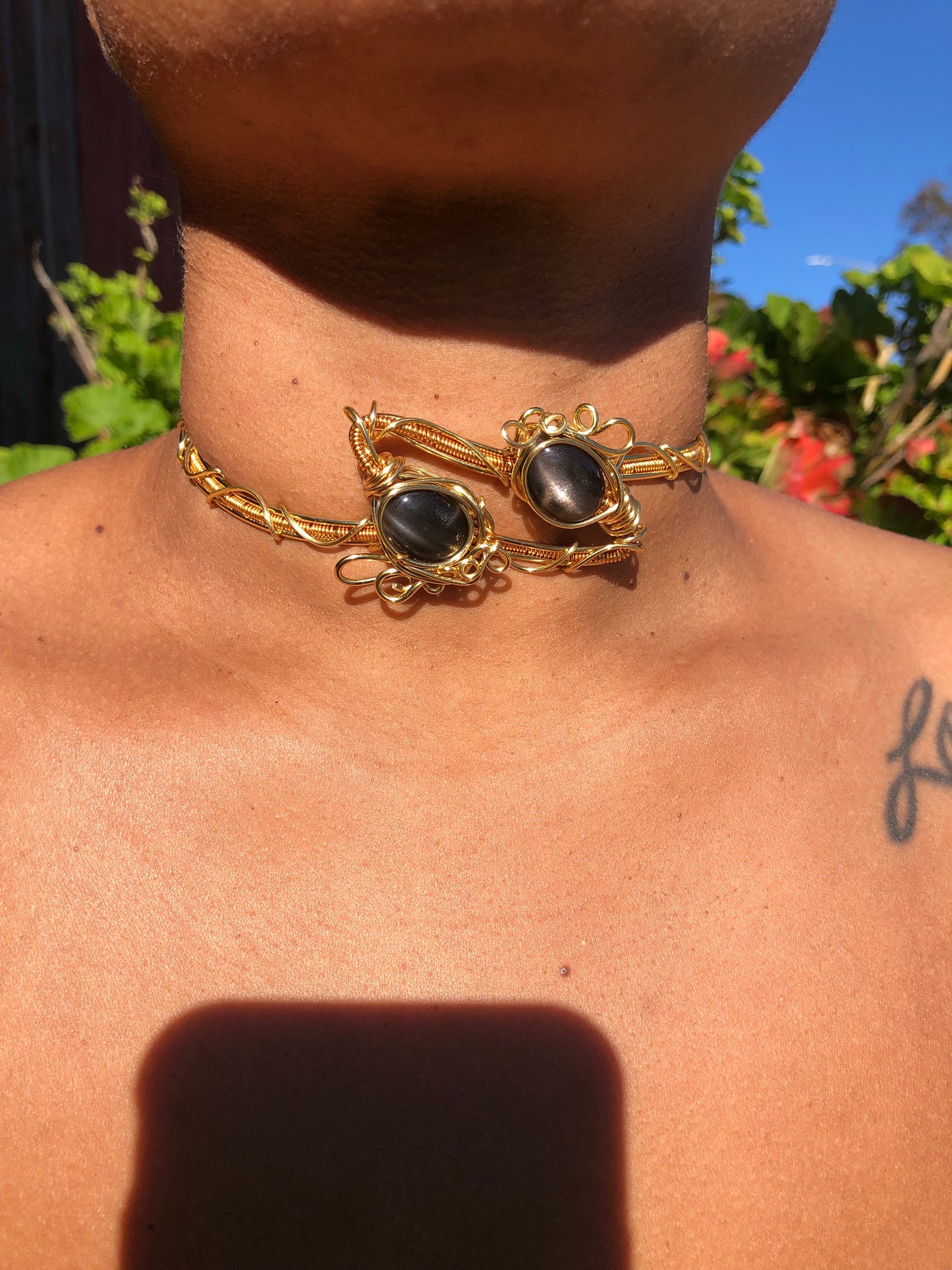 Black Moonstone Choker