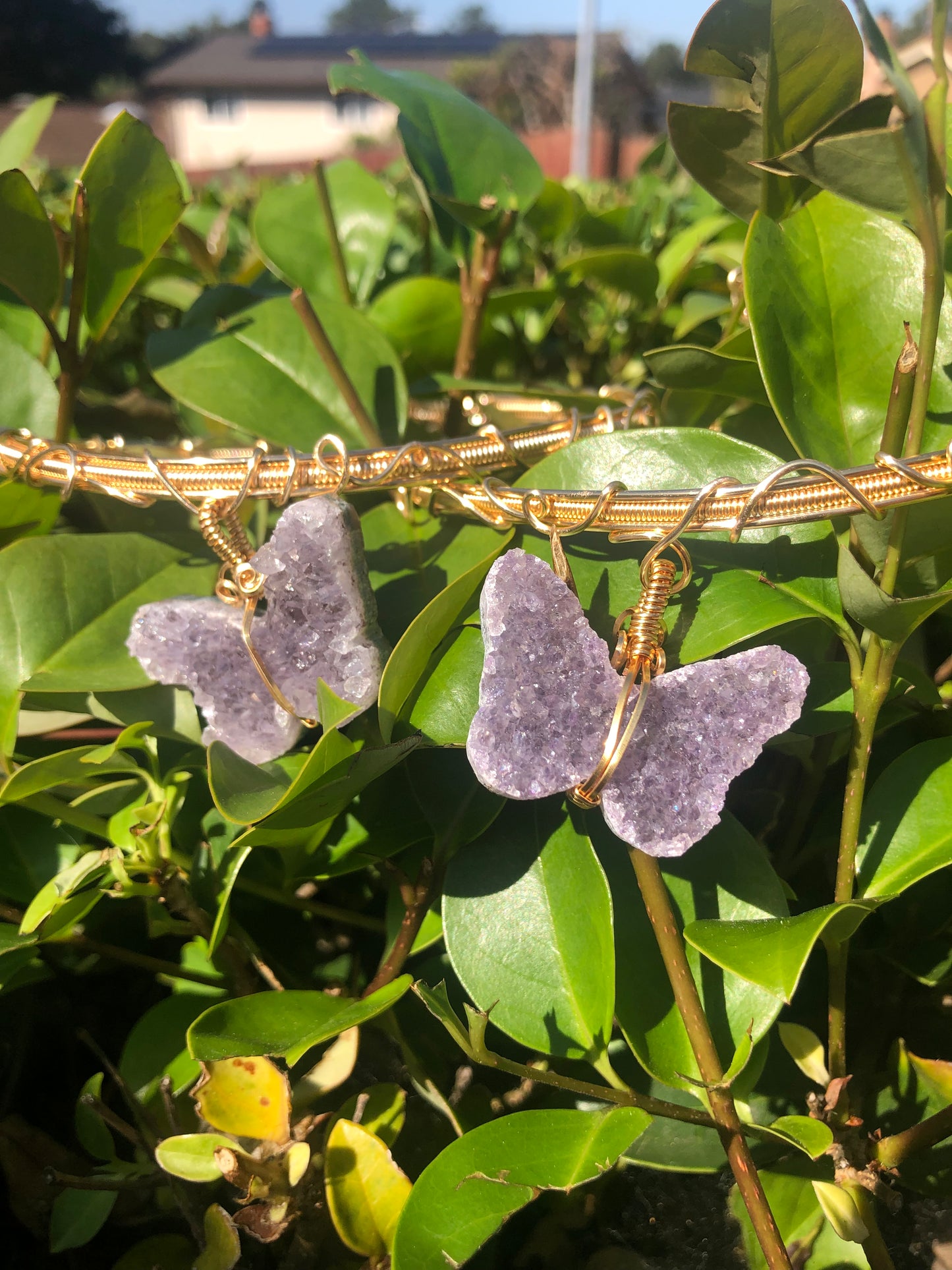 Amethyst Butterfly Choker