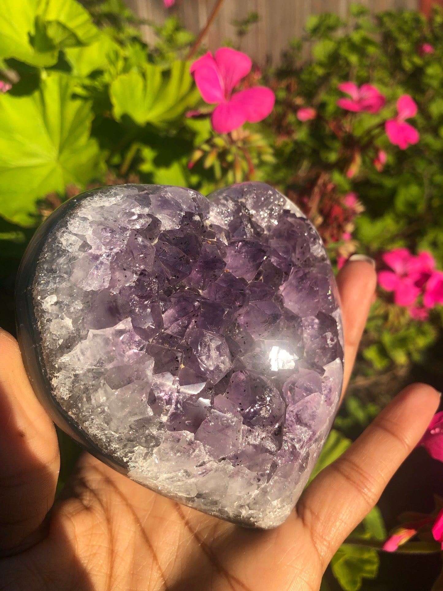 Amethyst Druzy Heart