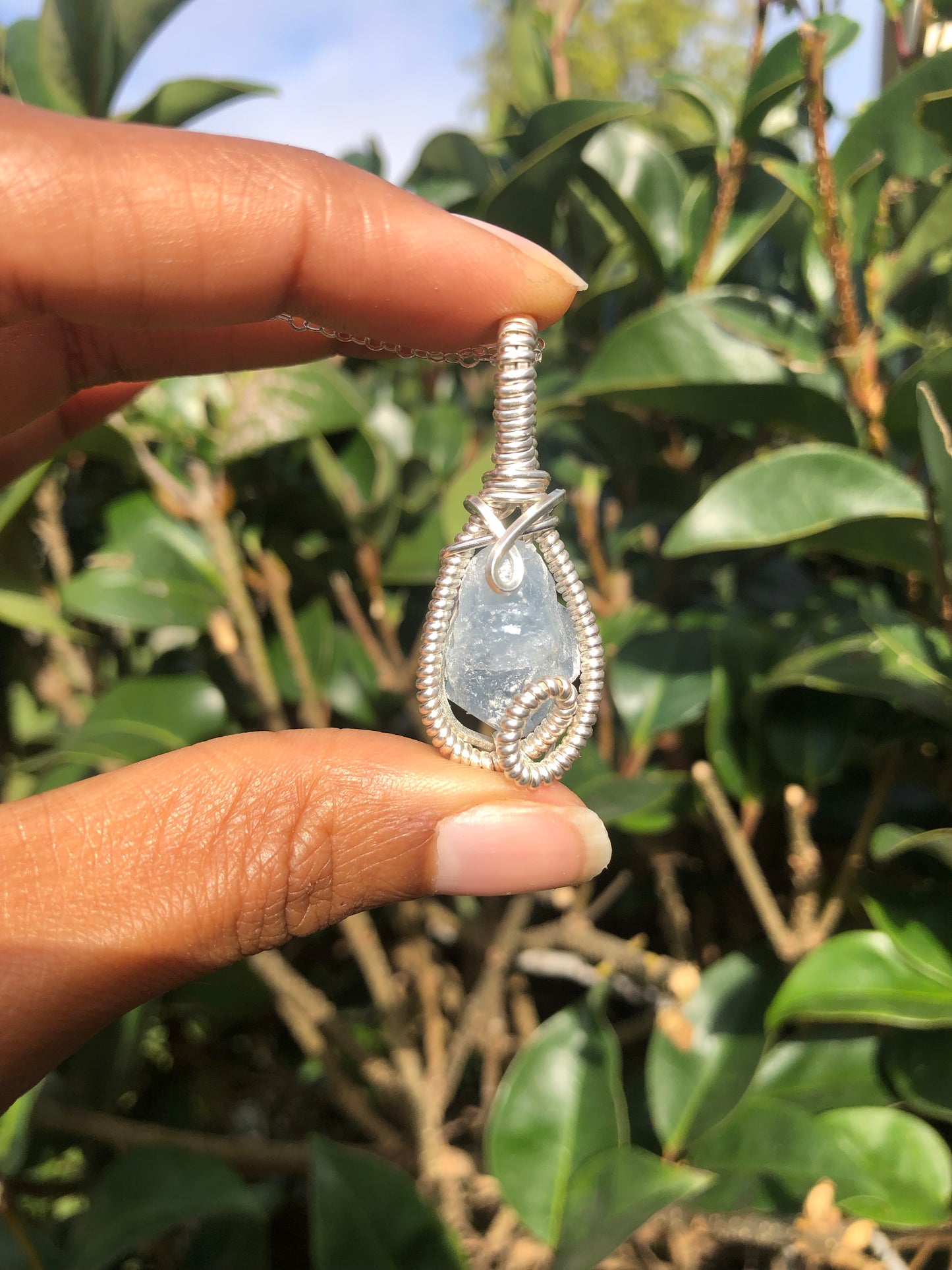 Celestite necklace