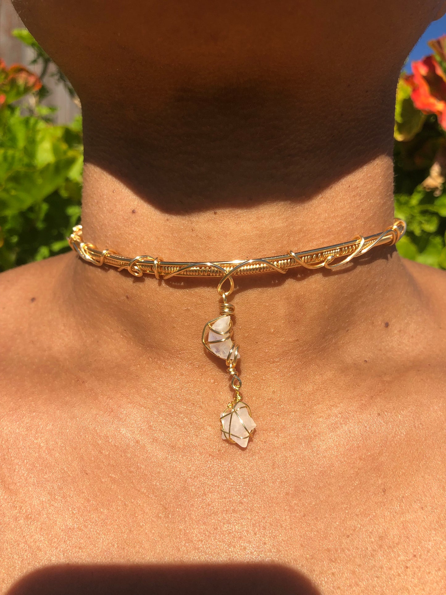 Moon & Star Moonstone Choker