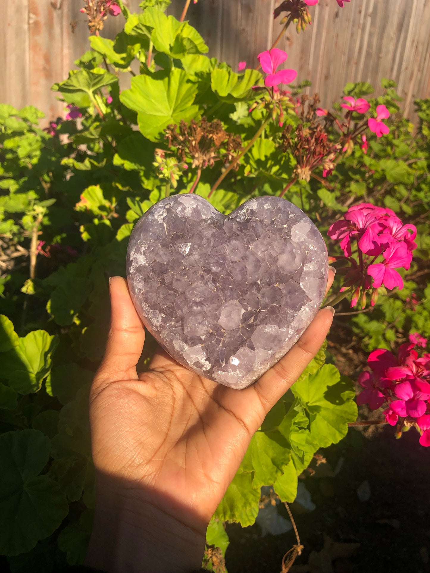 Amethyst Druzy Heart