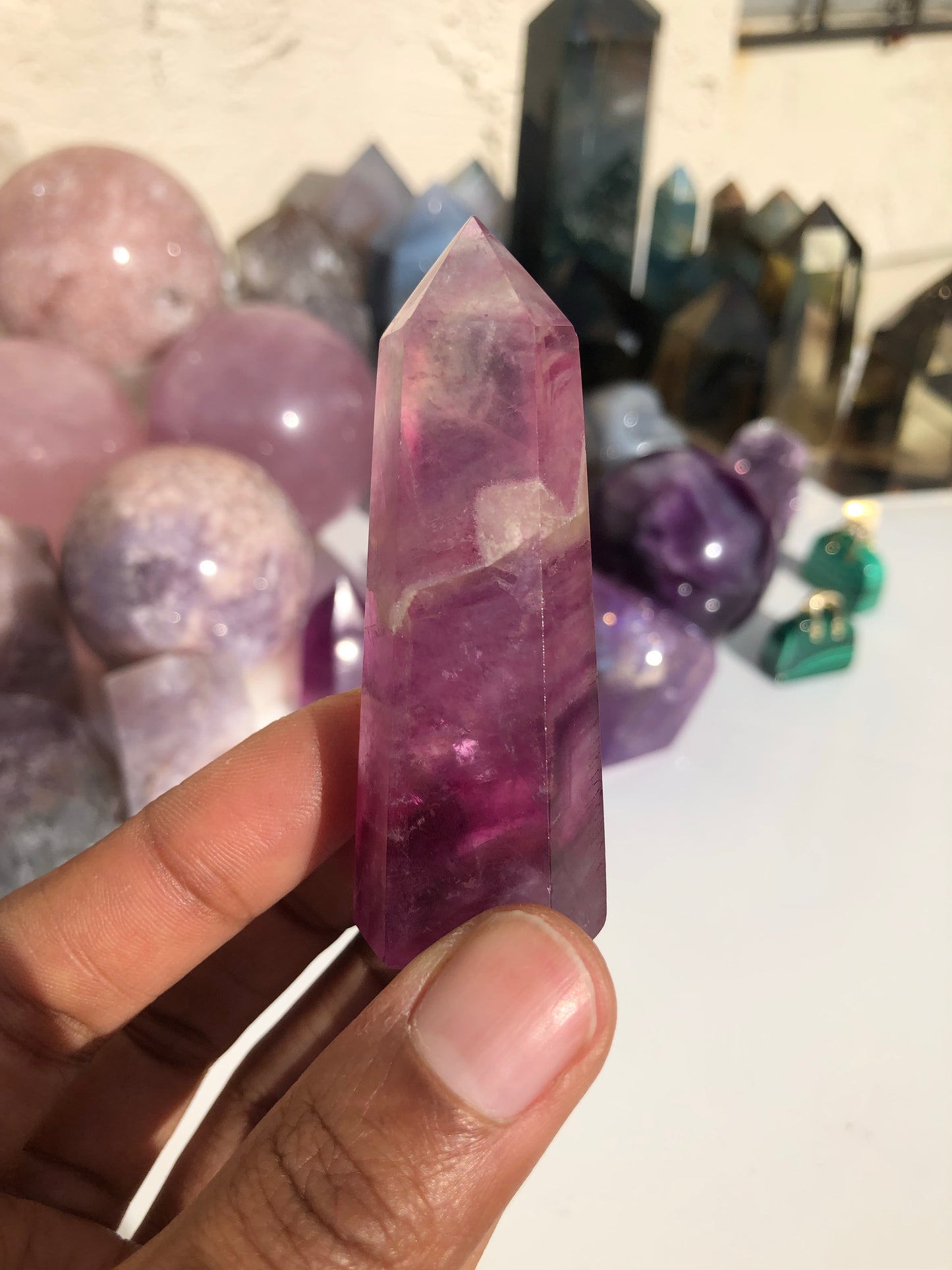 Fuchsia FLOURITE Tower