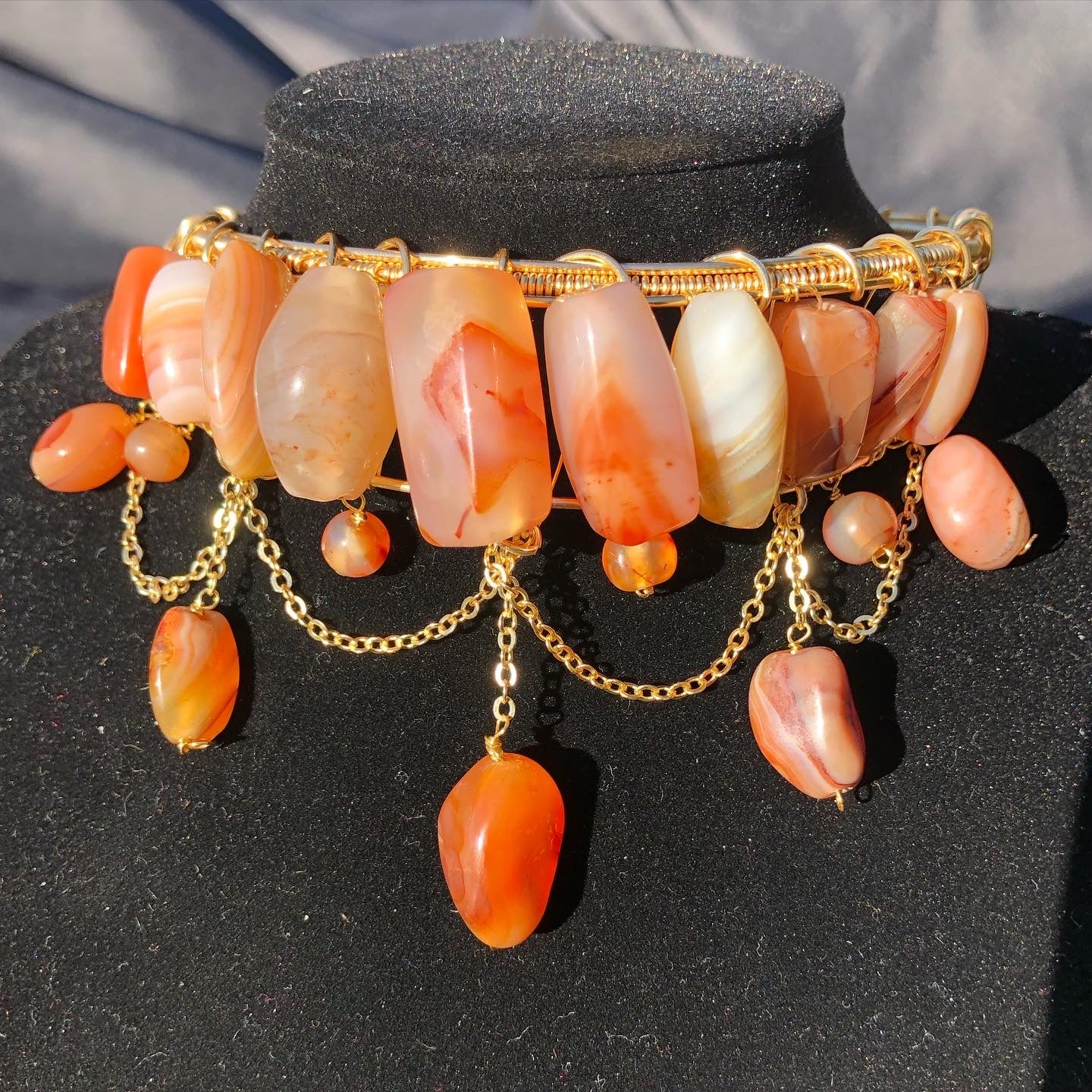 Carnelian Goddess Choker