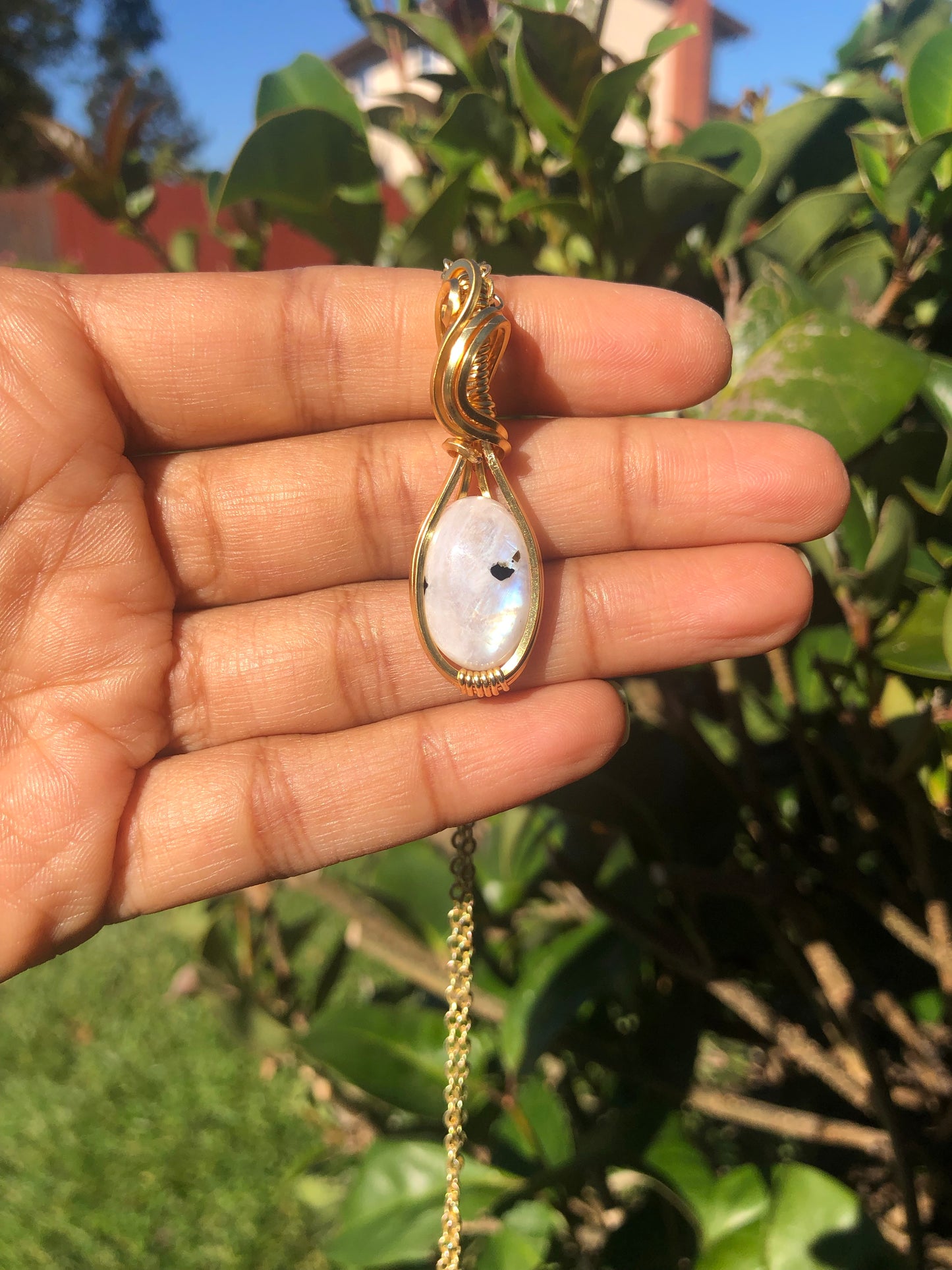 Rainbow Moonstone Necklace