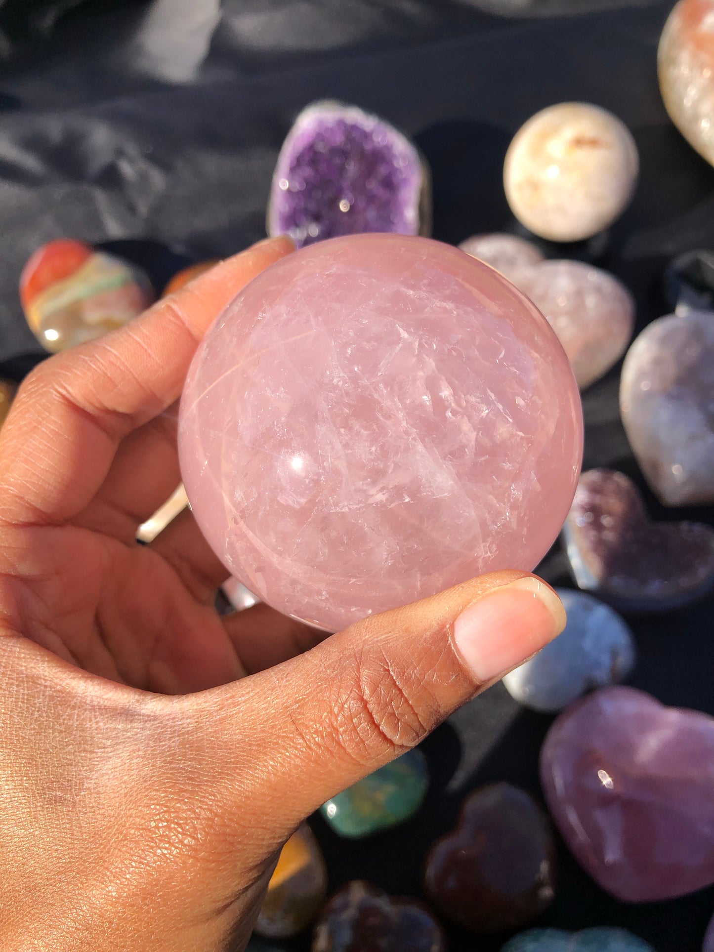 Star Rose Quartz Sphere