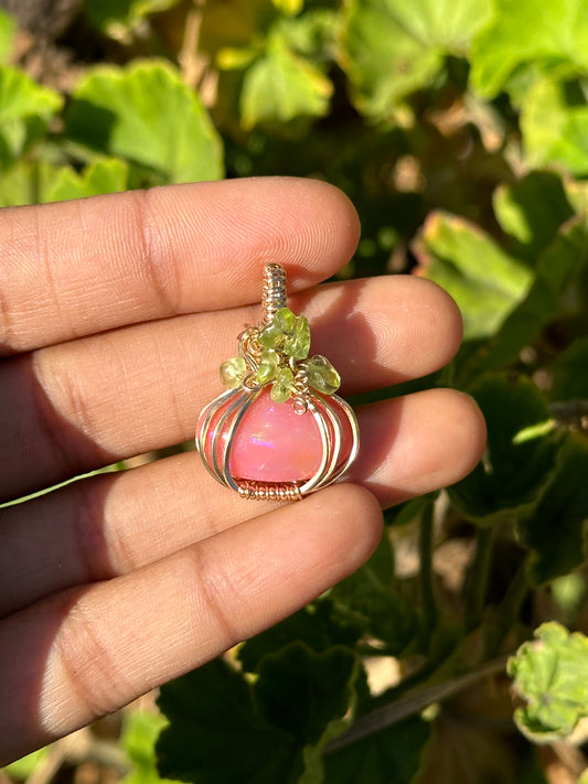 Pink Pumpkin necklace