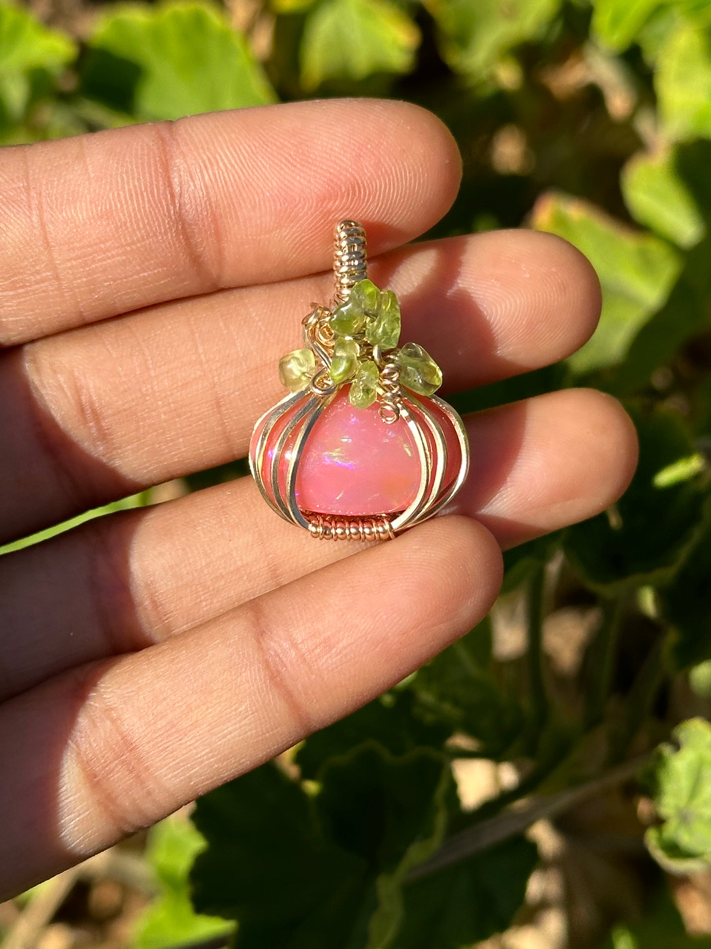 Pink Pumpkin necklace