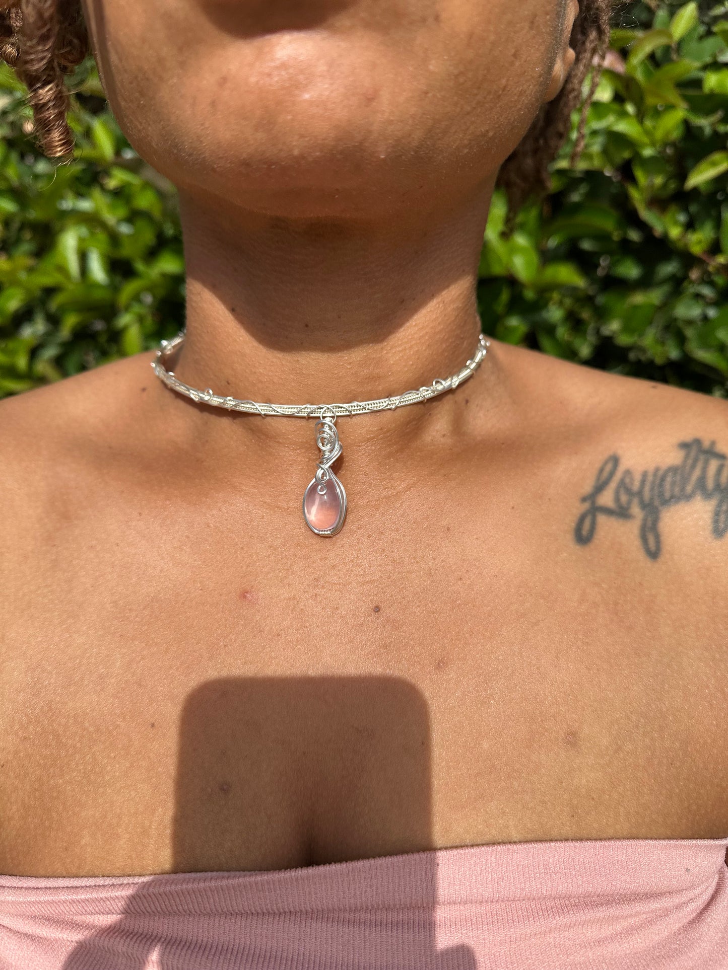 Rose Quartz Choker