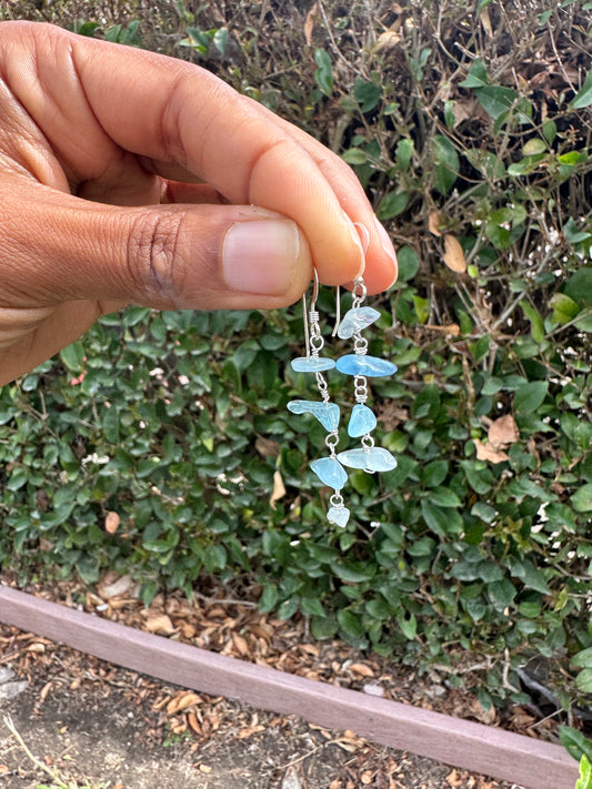 Aqua Chip earrings