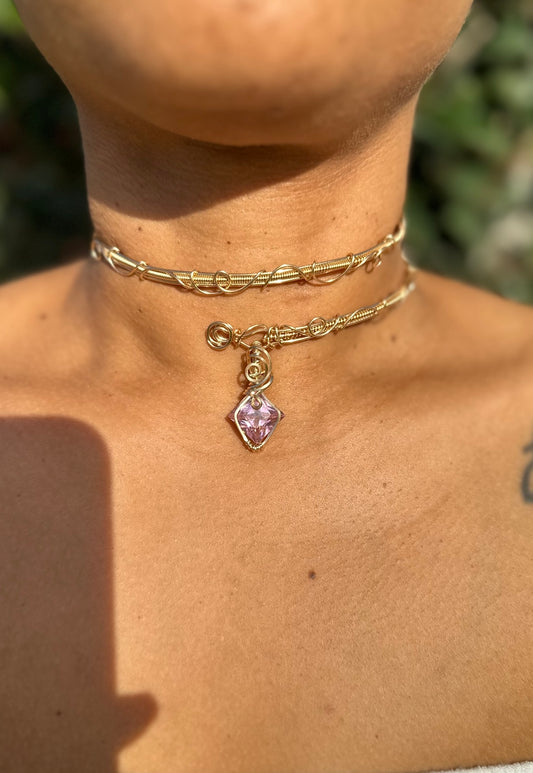 Pink Zircon Choker