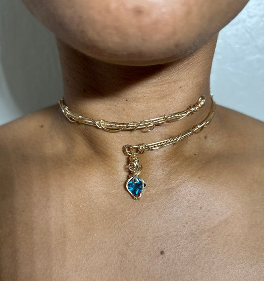 Blue Zircon Choker