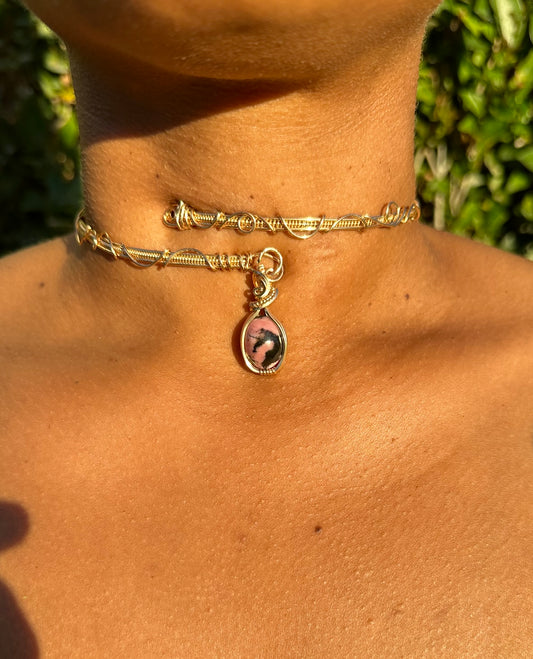 Rhodonite Choker