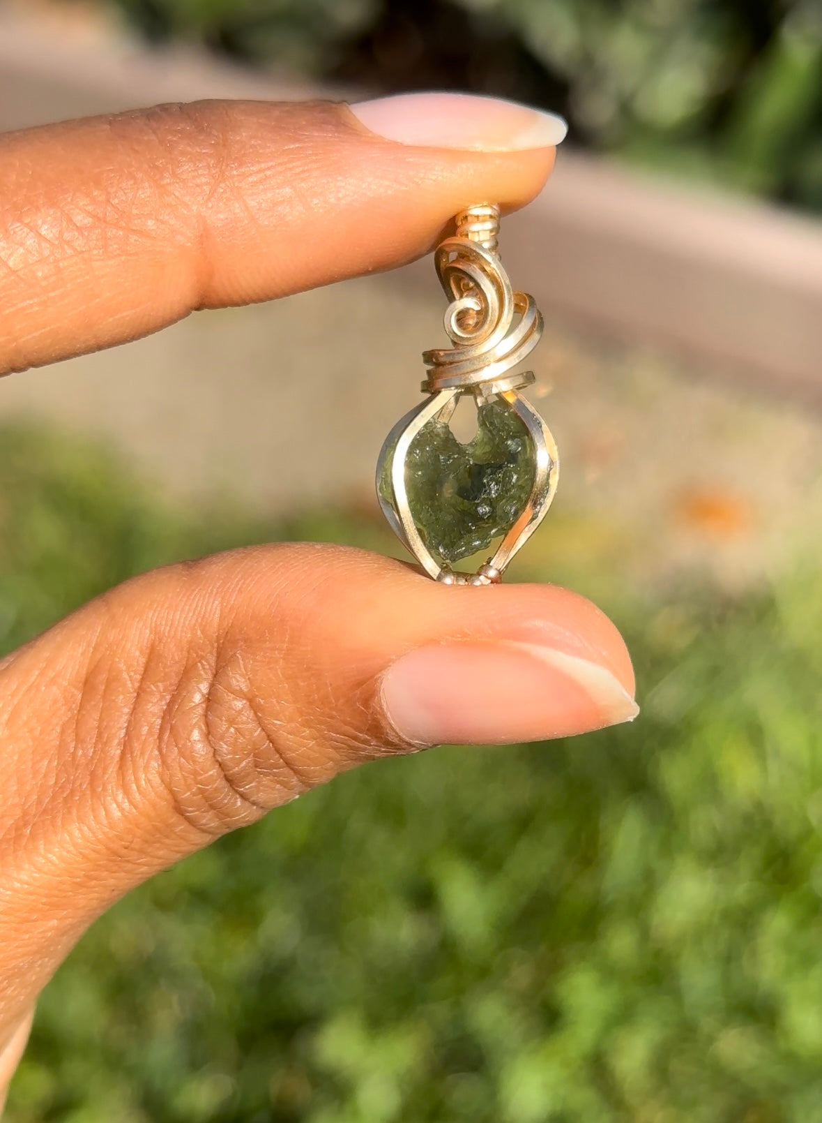 Heart Moldavite Necklace