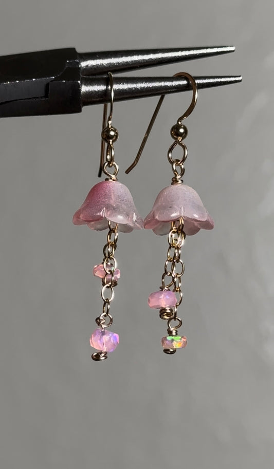 Pink Opal Jelly earrings