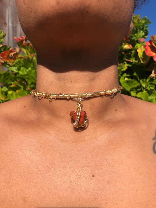 Jasper Heart Choker