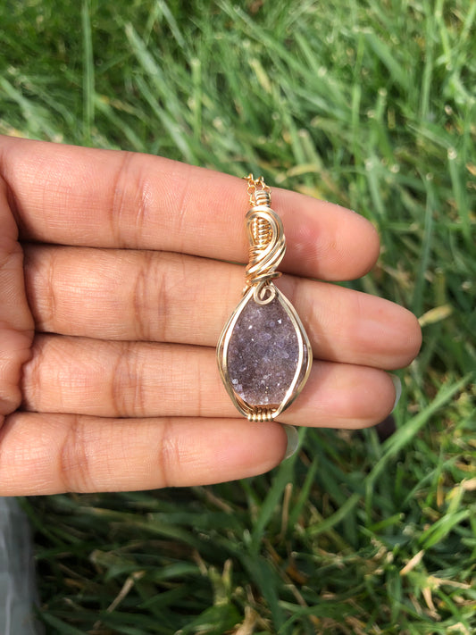 Druzy Amethyst necklace