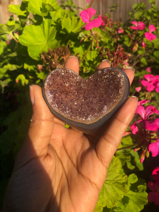 Burgundy Druzy Heart