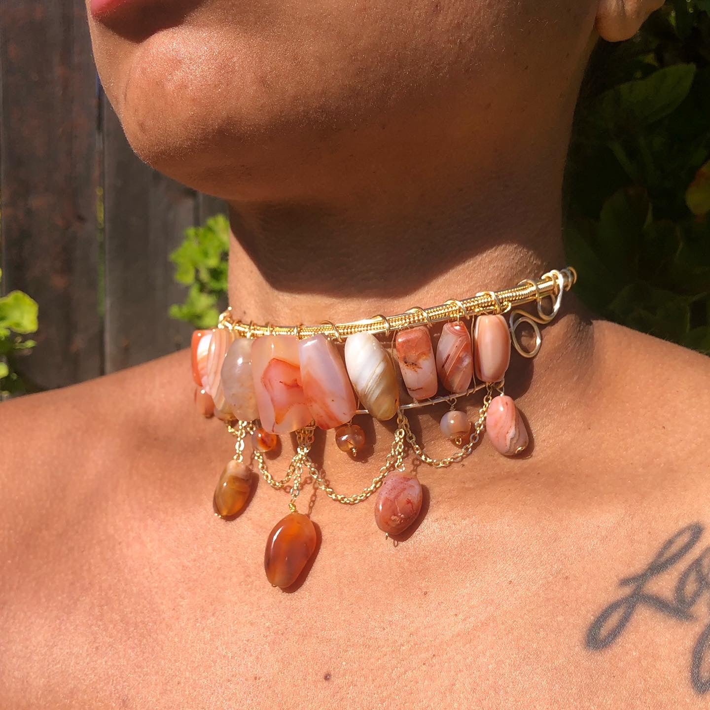 Carnelian Goddess Choker