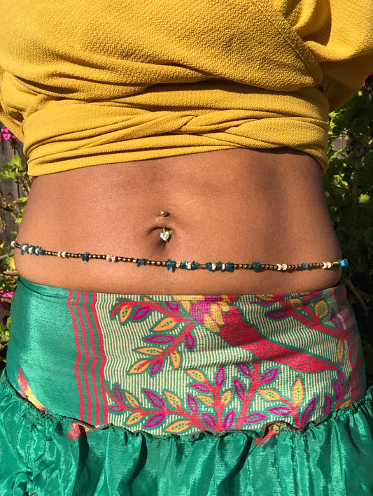 Blue Apatite waist beads