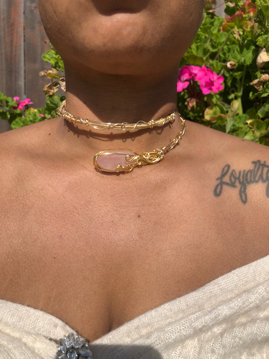 Rose Quartz Choker