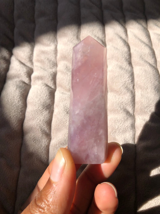 Lavender Rose Quartz Tower
