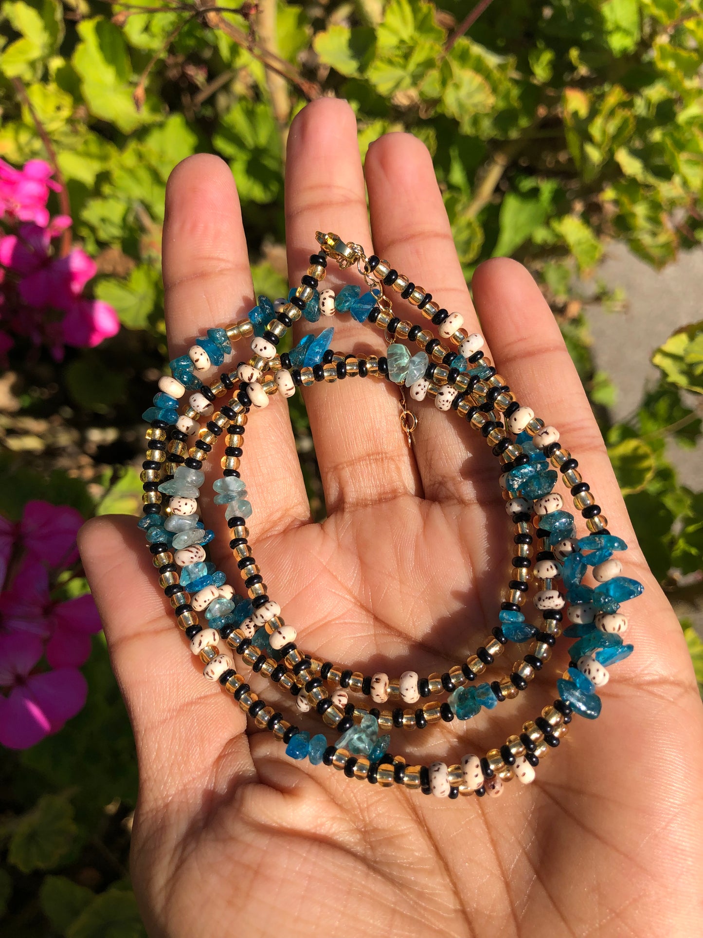 Blue Apatite waist beads