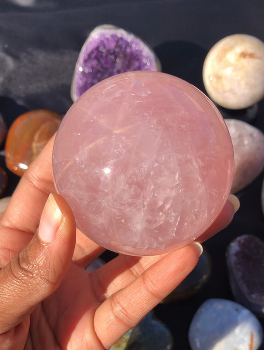 Star Rose Quartz Sphere