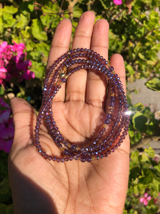 Amethyst Glaze waist beads