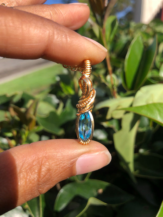 Blue Topaz Necklace