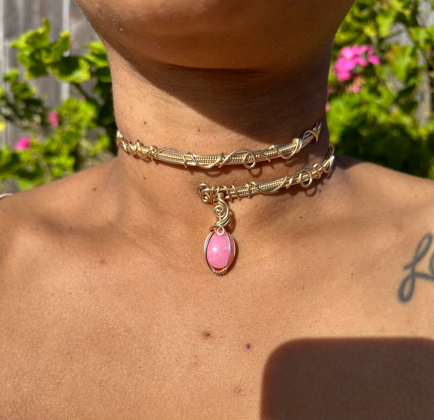 Pink Opal Choker