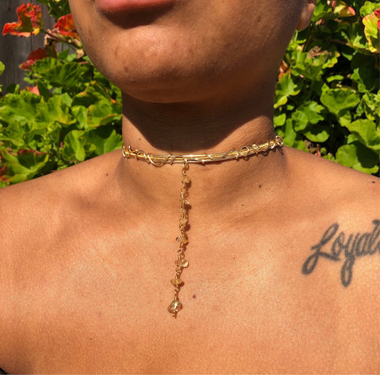 Citrine Drop Choker