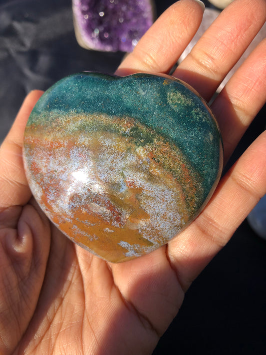 Ocean Jasper Heart