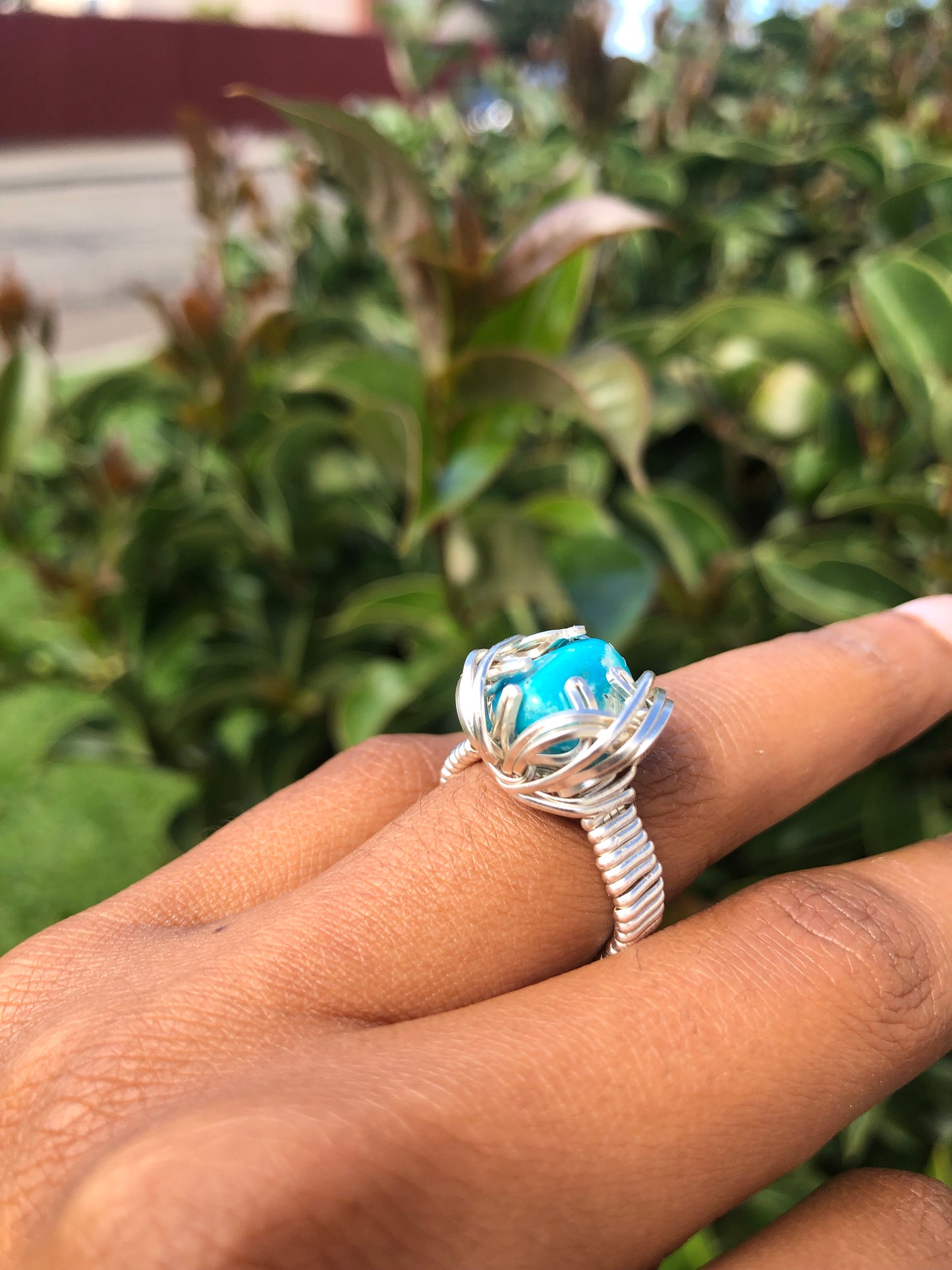 Turquoise Lotus Ring