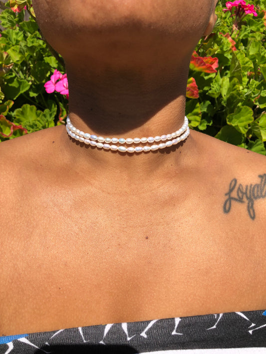 Double Pearl Choker