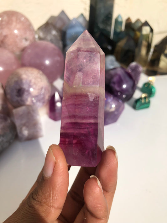 Fuchsia FLOURITE Tower